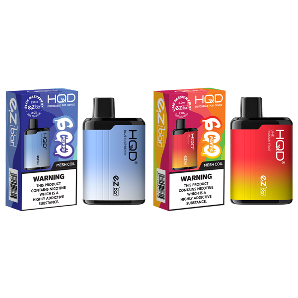 20mg HQD EZ Bar Disposable Vape Device 600 Puffs